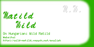 matild wild business card